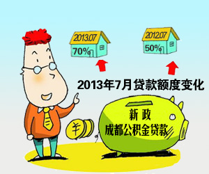 额度提升 2013年7月成都公积金贷款最新公式