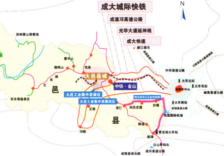 中铁金山交通图