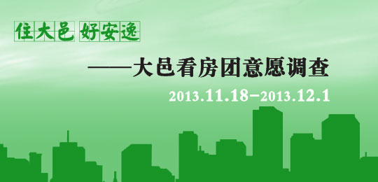 大邑看房团意愿调查火热开启中