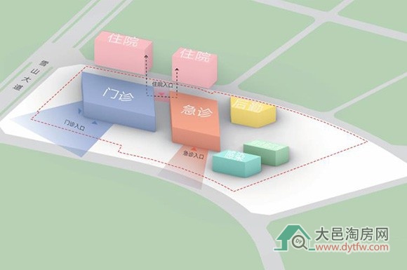 大邑县人民医院迁建项目将动工 效果图已确定