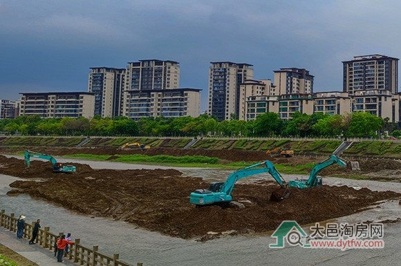 大邑新风貌:斜江河城区段焕新工程全速推进