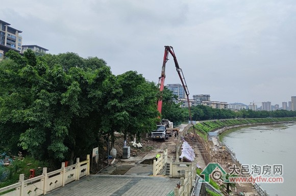 大邑斜江河体育公园桃源西区侧2025年7月建设动态